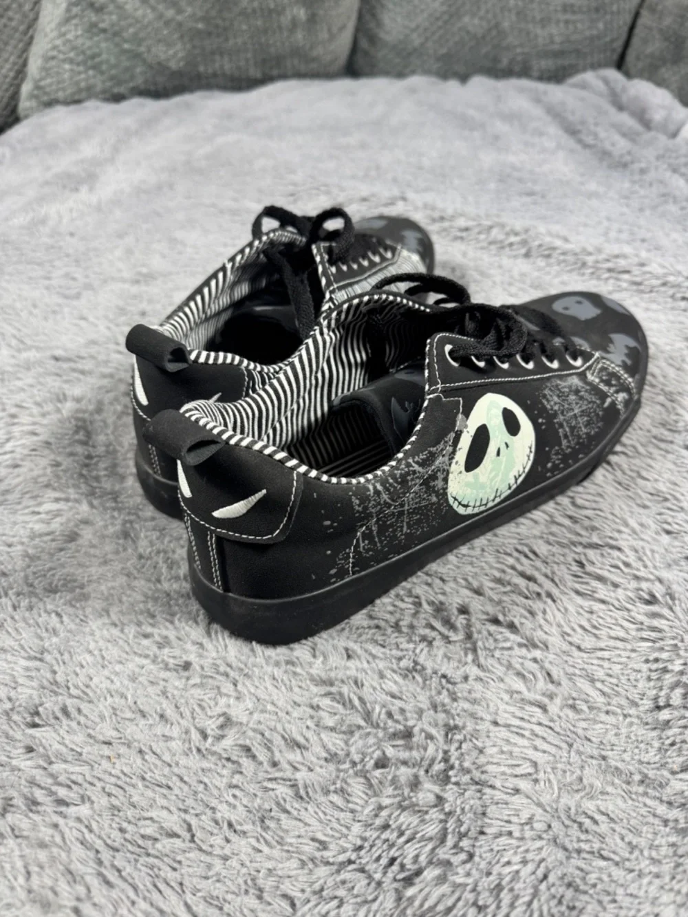 Ground Up Disney Jack Skellington Shoes Men's Size 12 Black Glow In The Dark